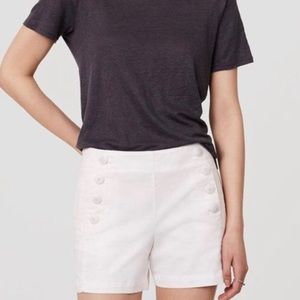 LOFT White Sailor Riviera Shorts